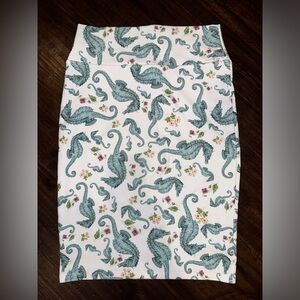 RARE! Lularoe “Unicorn” Seahorse Print Cassie Skirt Small New Without Tags